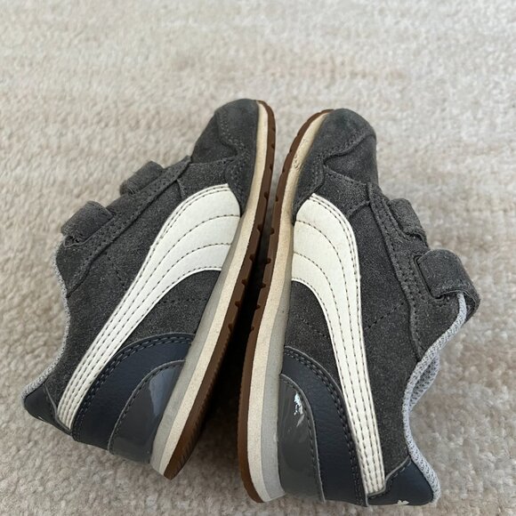 Puma Toddler Boys Girls Gray Suede Runners Sneakers Shoes 8C - Picture 6 of 10